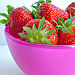 First local strawbs in pink bowl