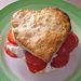 Strawberry heart scone